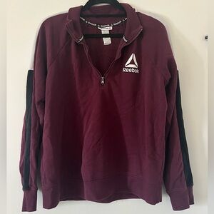 Reebok quarter zip, maroon. Unisex L.
